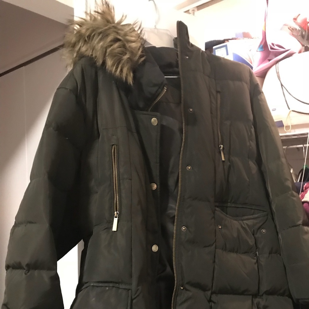 Micheal kors olive green coat